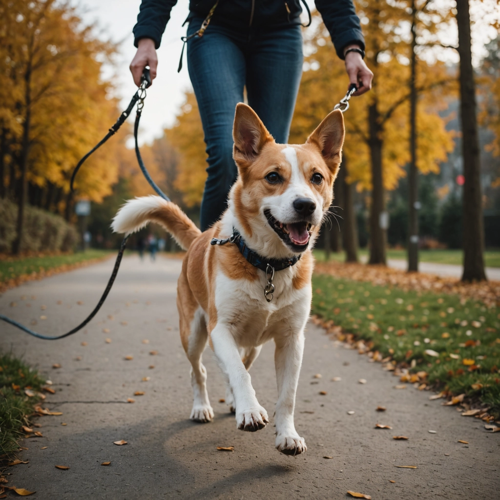 Aufmerksamer Hund schaut Halter an